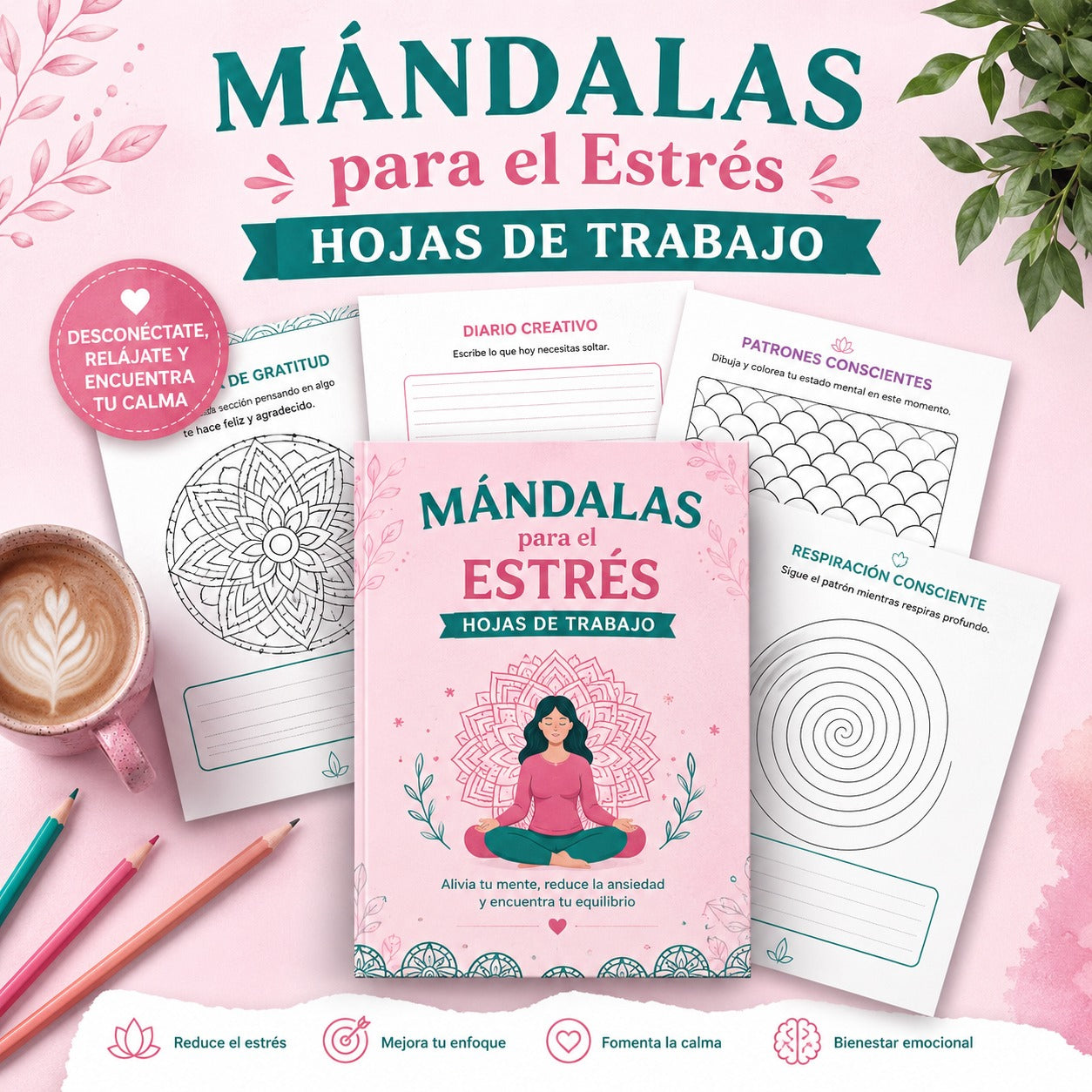 MANDALAS PARA EL ESTRÉS - Hojas de Trabajo